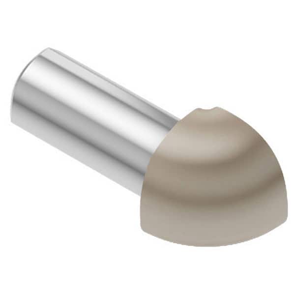 Schluter Rondec Light Beige Color-Coated Aluminum 1/4 in. x 1 in. Metal 90 Degree Outside Corner