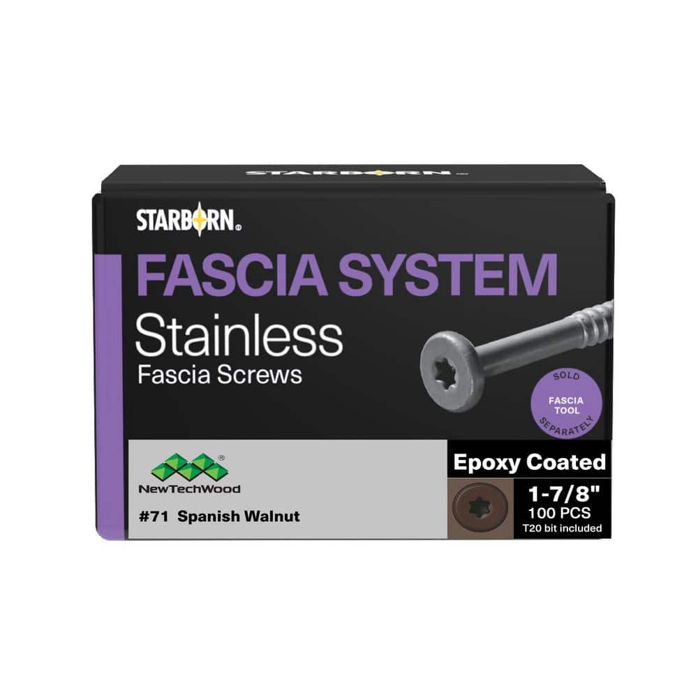 "#9 x 1-7/8 in. Stainless Steel Star Drive Pan Head Composite Fascia Screw Spanish in Walnut (100-Pack)" price history on PriceWatchPro