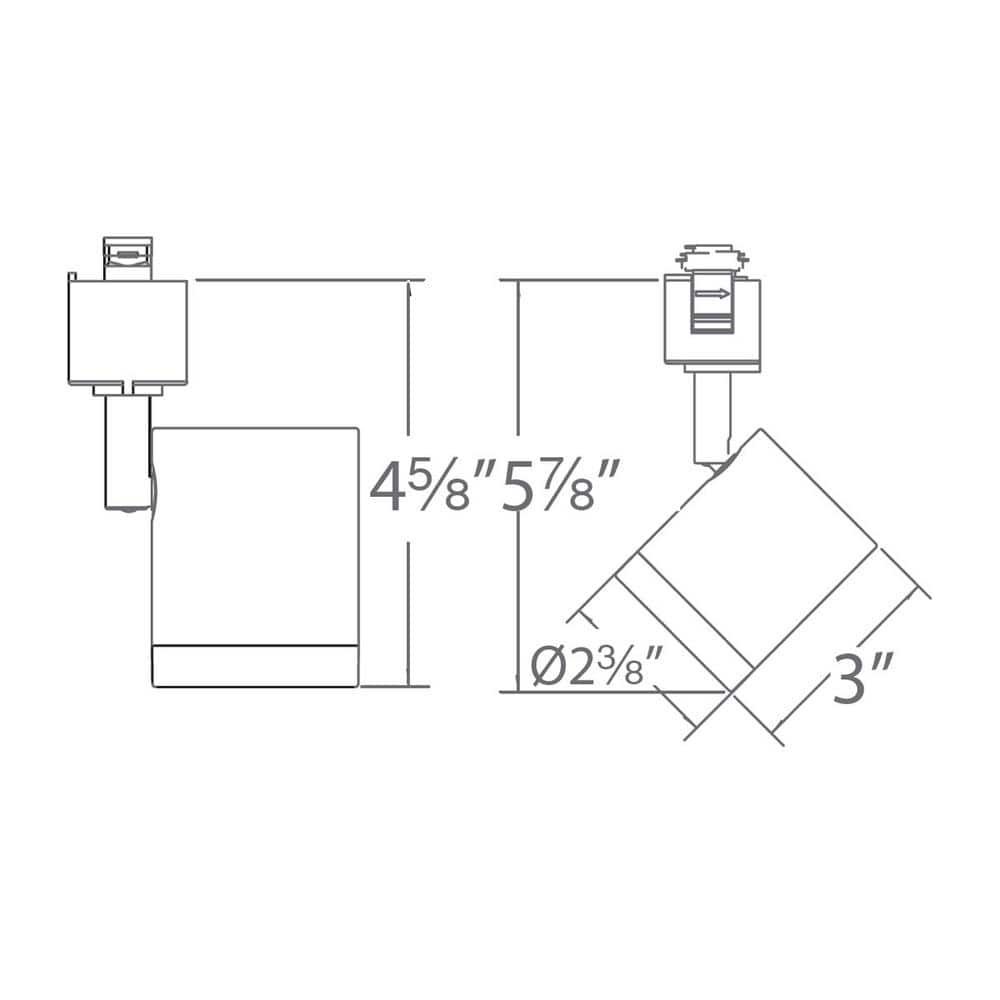 Charge 8010 White LED Adjustable Energy-Efficient Track Head