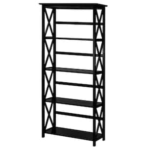 Montego Black Open Bookcase