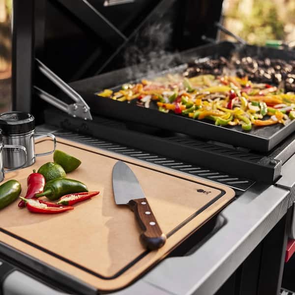 Slate Griddle 4-Burner Natural Gas 36 in. Rust-Resistant Flat Top Grill in Black with Grill Cover