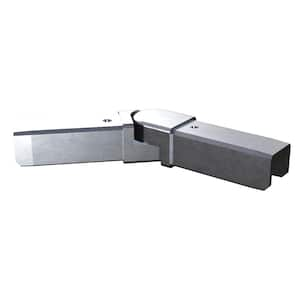 MountainView 1 in. H x 7 in. W Glass Deck Railing Silver Brushed Stainless Steel Angle Bracket