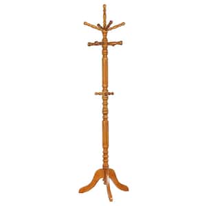 Coat Rack with Spinning Top, Tobacco