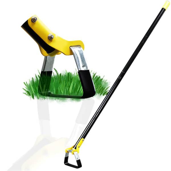 Dyiom 61 in. Black Steel and Plastic Garden Hoe Adjustable Weeding Loop Stirrup Hoe