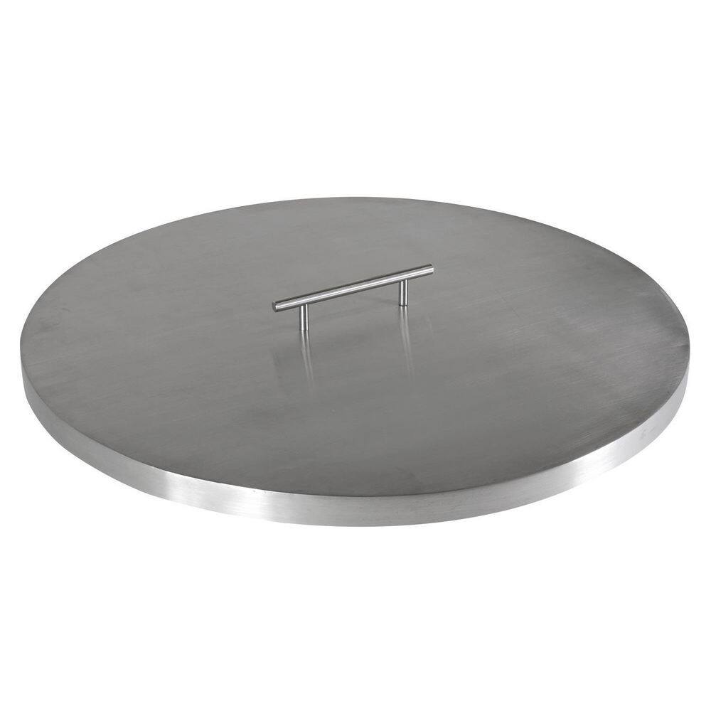 Stainless Steel Round Fire Pit Cover with Handle