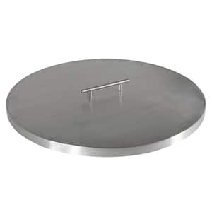 Fire Pit Cover for 19 in. Round Burner Pan, Stainless Steel (22 in. x 22 in. x 1 in. )