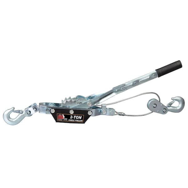 2 Ton 4000 lbs 3 Metre Cable Puller Double Hooked Come Along Winch Portable 
