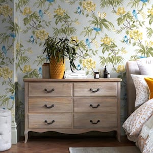 NEXT Birds and Blooms Grey Removable Non-Woven Paste the Wall Wallpaper