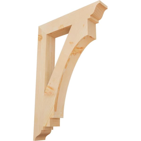 Ekena Millwork 3.5 in. x 36 in. x 24 in. Douglas Fir Imperial Traditional Smooth Bracket