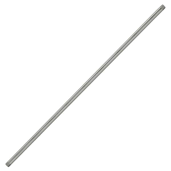 1/2 in. x 4 ft. Brass IPS Pipe Nipple, Polished Nickel