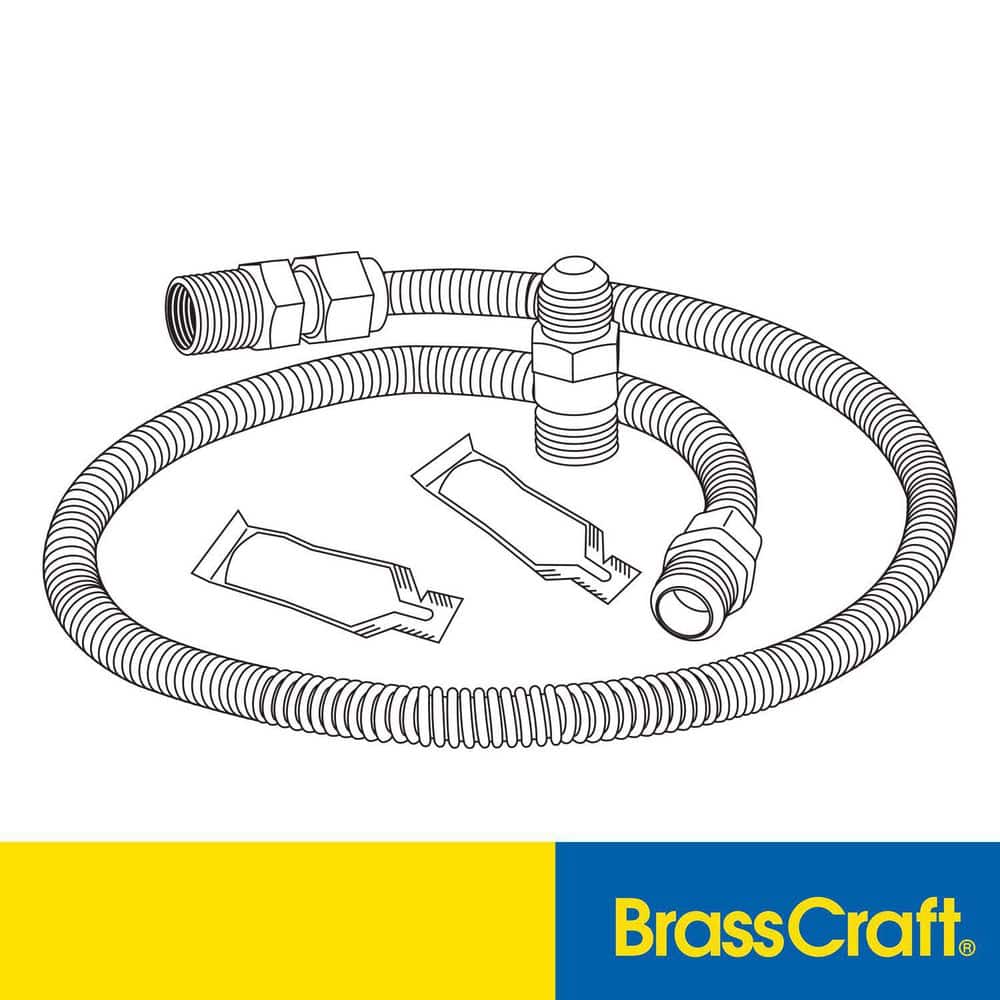 24" Black Stainless Steel Universal Gas Installation Kit