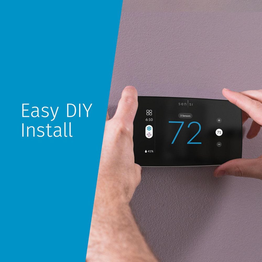 Sensi Touch Black Programmable Wi-Fi Smart Thermostat