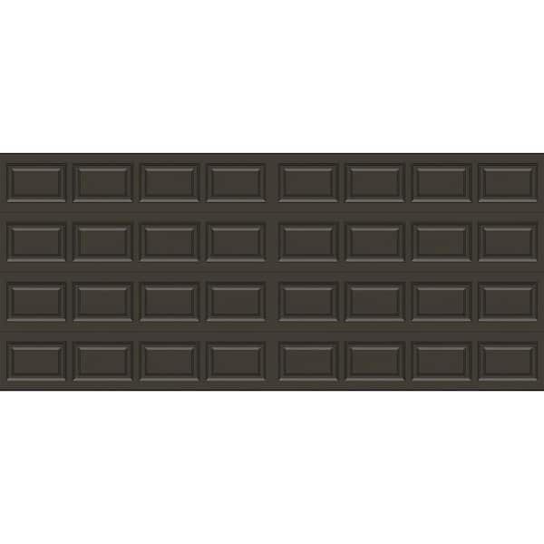 Classic Steel Short Panel 16 ft. x 7 ft. Insulated 18.4 R-Value Mocha Brown Garage Door without windows