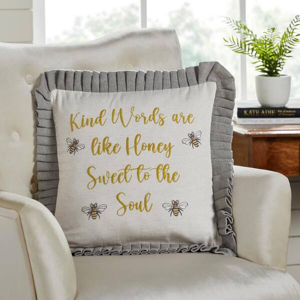 Kate Embroidered Decorative Pillow Cover