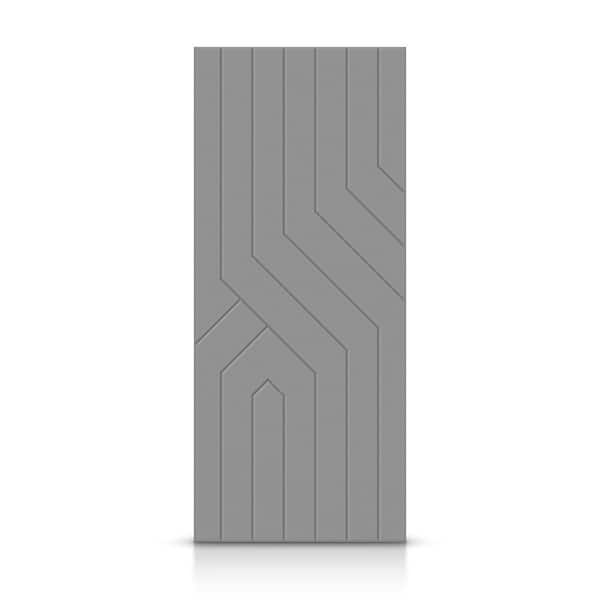 CALHOME 24 in. x 80 in. Hollow Core Light Gray Painted Composite MDF Interior Door Slab