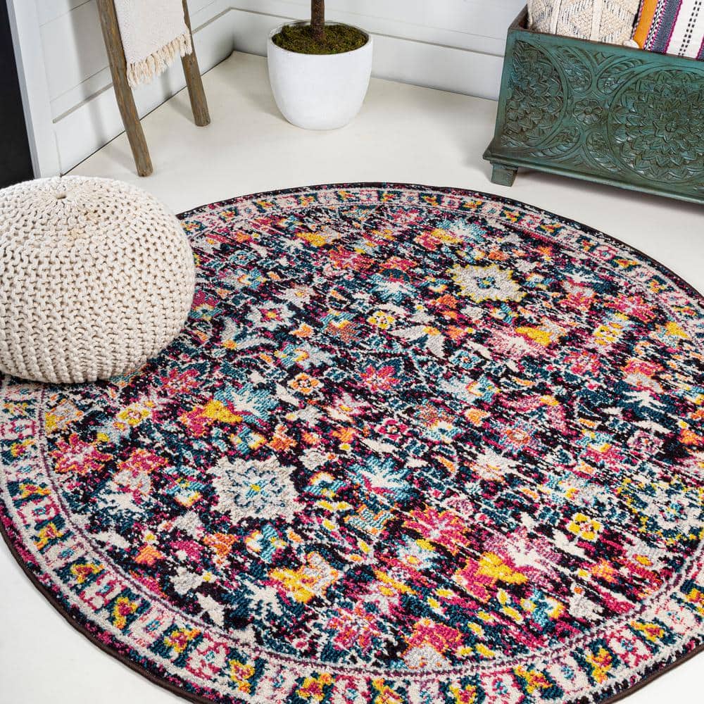 Beige/Multi 8 ft. x 10 ft. Modern Persian Boho Floral Area Rug
