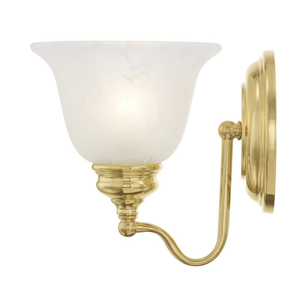 Essex Polished Brass Jelly Jar Vanity Light, 7.5" High