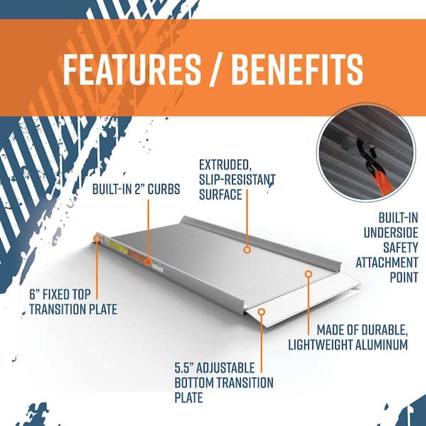 TRAVERSE 6 ft. Aluminum Walk Ramp
