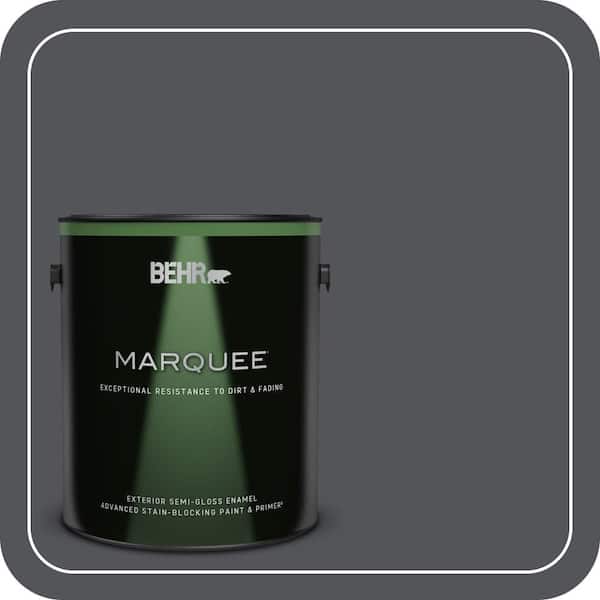 BEHR MARQUEE 1 gal. #N510-6 Orion Gray Semi-Gloss Enamel Exterior Paint & Primer