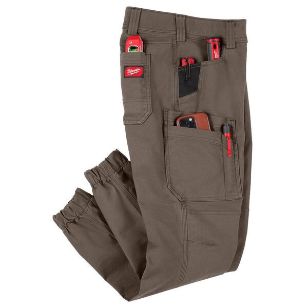Milwaukee Women's Size 10 Brown GRIDIRION Double Knee Jogger