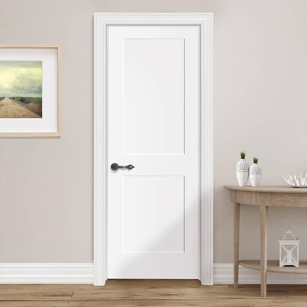 Steves & Sons 30 in. x 80 in. 2-Panel Squaretop Shaker Primed