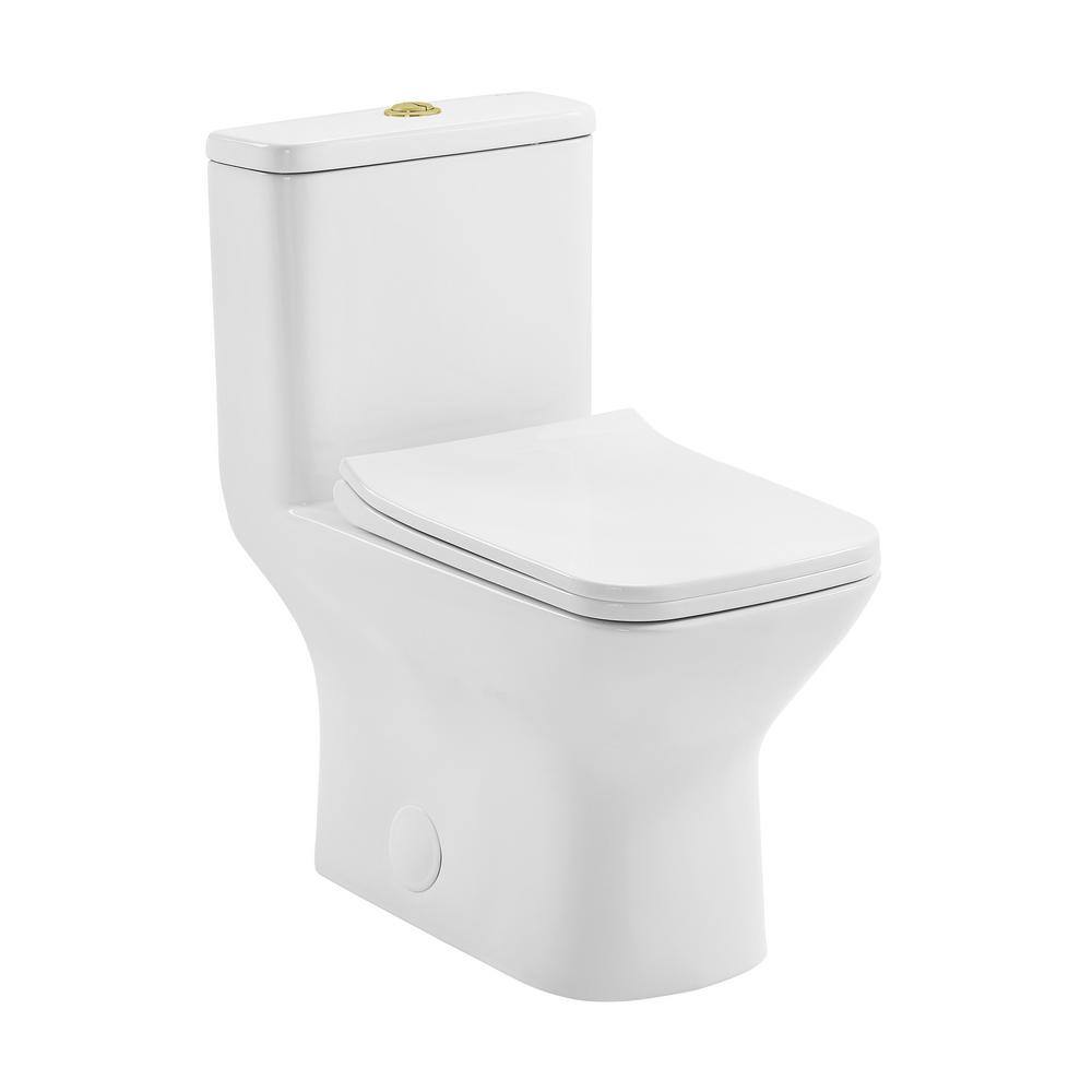 Swiss Madison Carre 1piece 1.1/1.6 GPF Dual Flush Square Toilet in