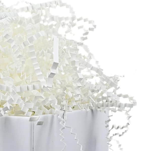 N/A 1.5 lbs. Crinkle Cut Paper Shred Filler White Packing Cushion Paper for Gift Box Decoration 7.5 x 6 x 3.5 in.