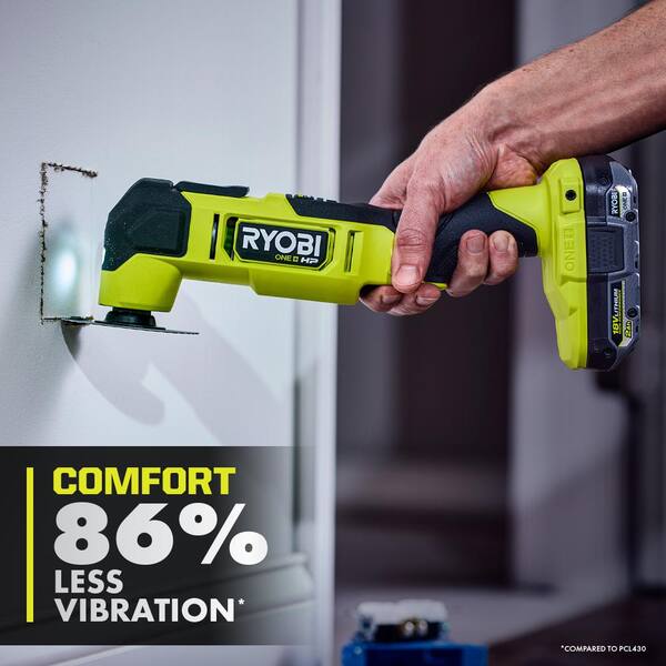 RYOBI ONE HP 18V Brushless Cordless Oscillating Multi Tool with 2.0 Ah Compact Battery and Charger PBLMT51B PSK005 The Home Depot