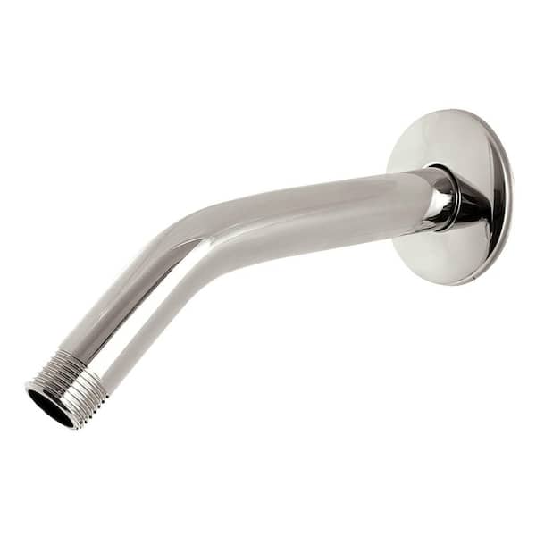 8 in. Shower Arm with Flange in Polished Nickel