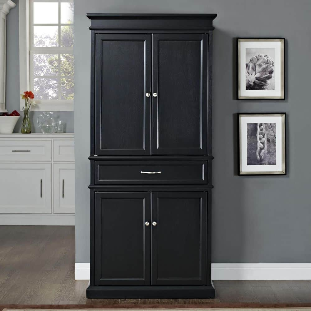 CROSLEY FURNITURE Parsons Black Storage Cabinet CF3100-BK - The Home Depot