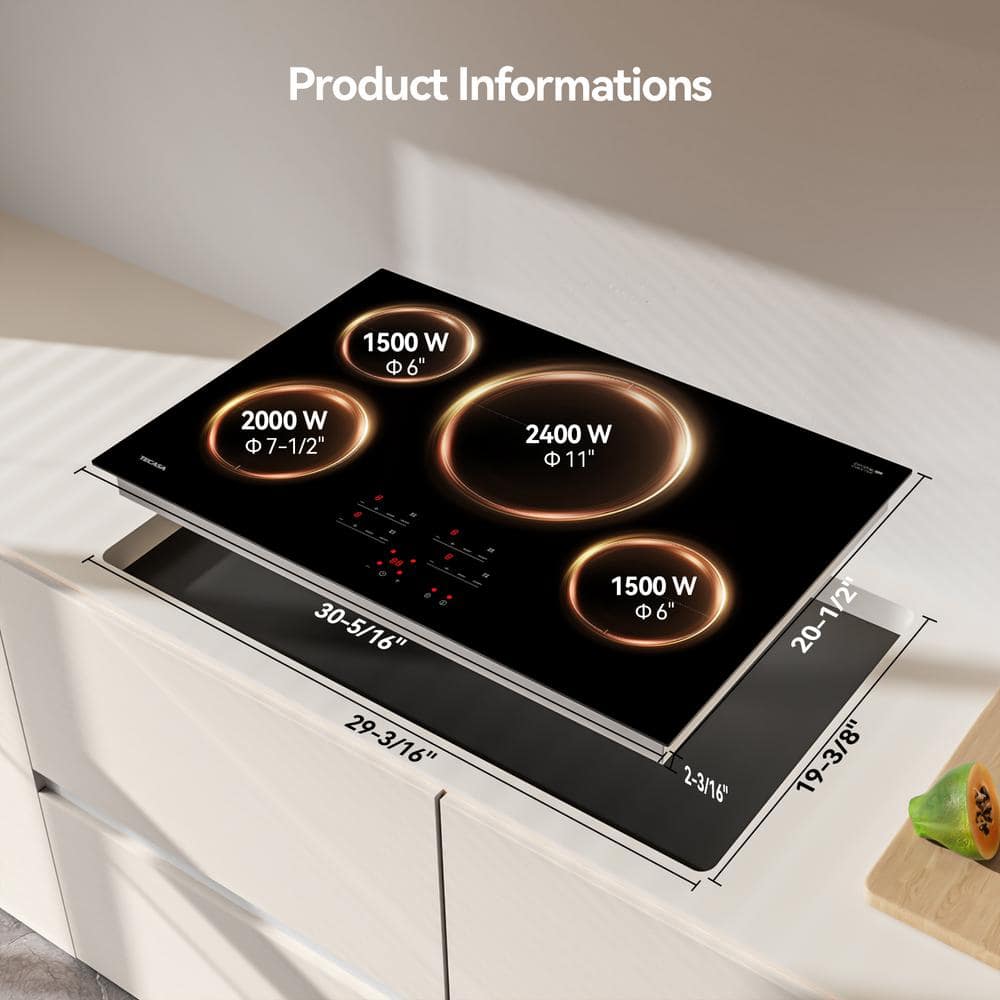 30 Inch Black Ceramic Induction Cooktop with Touch Control