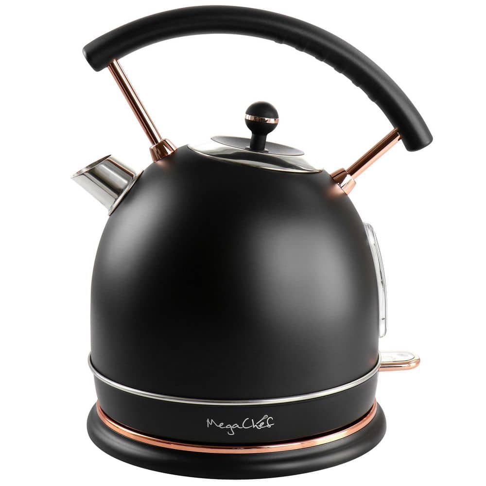 MegaChef 1.8 l Glass and Stainless Steel Electric Tea Kettle 98596270M -  The Home Depot