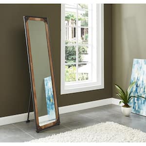 Oversized Light Pure Copper/ Sand Black Metal Tilting Industrial Mirror (67.88 in. H X 22.63 in. W)