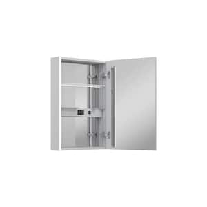 20 in. W x 30 in. H Rectangular Wall Top LED Medicine Cabinet with Mirror,Dimmer,USB,Anti-Fog,Backlighting,Right Hinge