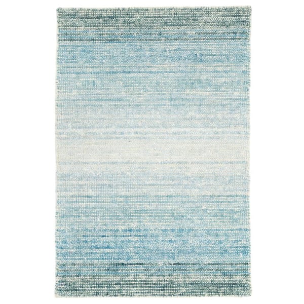 Sky Moon Handwoven Cotton/Viscose Blue 9 ft. x 12 ft. Indoor Area Rug