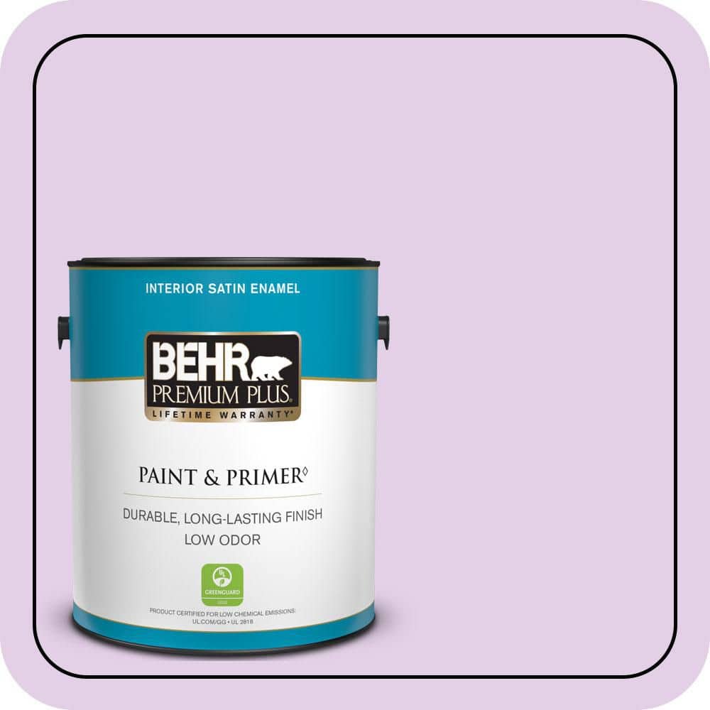 1 gal. #P100-2 Sweet Romance Satin Enamel Low Odor Interior Paint & Primer price history on PriceWatchPro