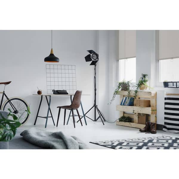 iFit Cut-to-Size 42 in. W x 73 in. L Cream Cordless Solar Screen Roller Shade