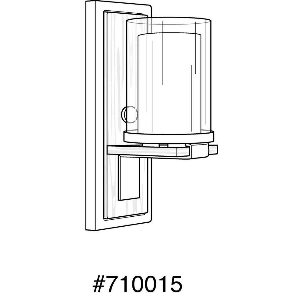 Brushed Nickel 13" Wall Sconce with Double-Glass Diffuser