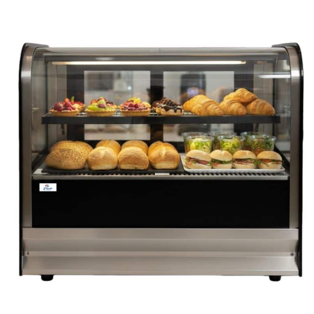 35 in. 5.7 cu. ft. Countertop Refrigerated Bakery Display Case in Black