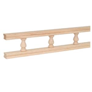 Decorative Galley Rail - 48 in. x 2.25 in. x 0.75 in. - Sanded Unfinished Maple - Shelf and Cabinet Enhancing Moulding