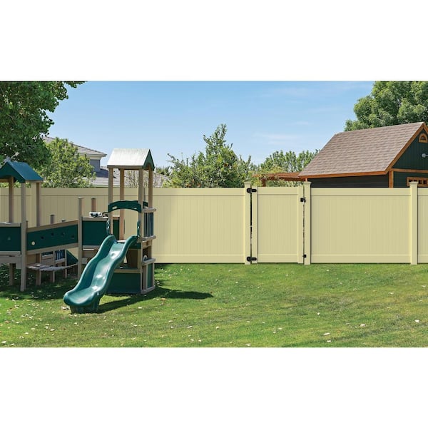 Linden 4 ft. W x 6 ft. H Sand Vinyl Un-Assembled Fence Gate