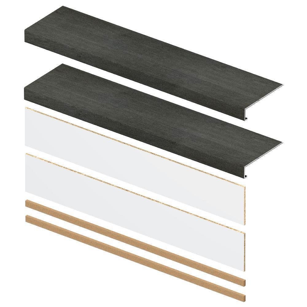 Brooks Oak 7 mm x 46 in. x 12 in. Exact Match Large Square Nose Stair Tread + Riser Combo Kit (2-Pack) price history on PriceWatchPro