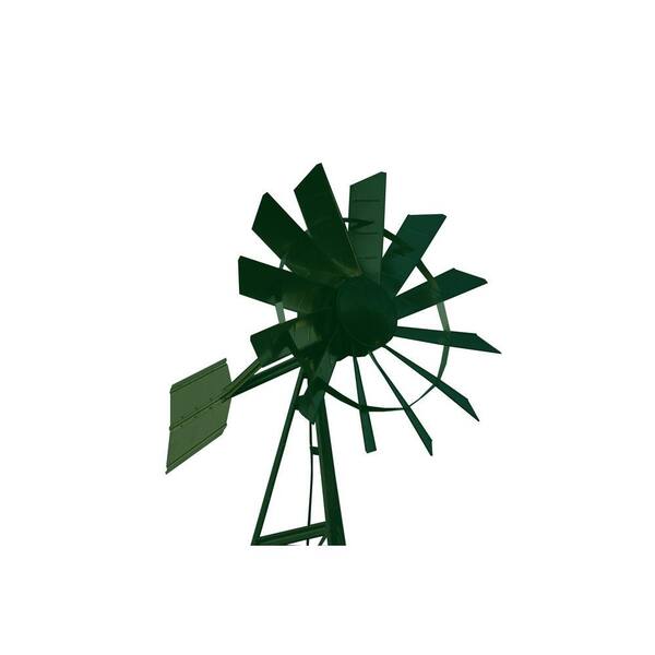 Outdoor Water Solutions 20 ft. Forest Green Powder Coated Windmill Aeration System