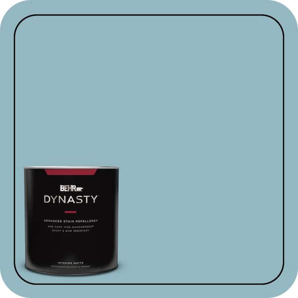 BEHR DYNASTY 1 qt. #PPU13-09 Tahoe Blue One-Coat Hide Matte Interior Stain-Blocking Paint & Primer