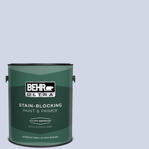 BEHR ULTRA 1 gal. #600E-2 Harbor Mist Extra Durable Semi-Gloss Enamel Interior Paint & Primer