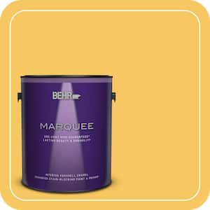 1 gal. #P280-5 Little Sun Dress Eggshell Enamel Interior Paint & Primer