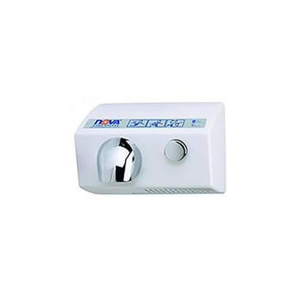 Nova 5-White Cast Aluminum Push-Button Electric Hand Dryer