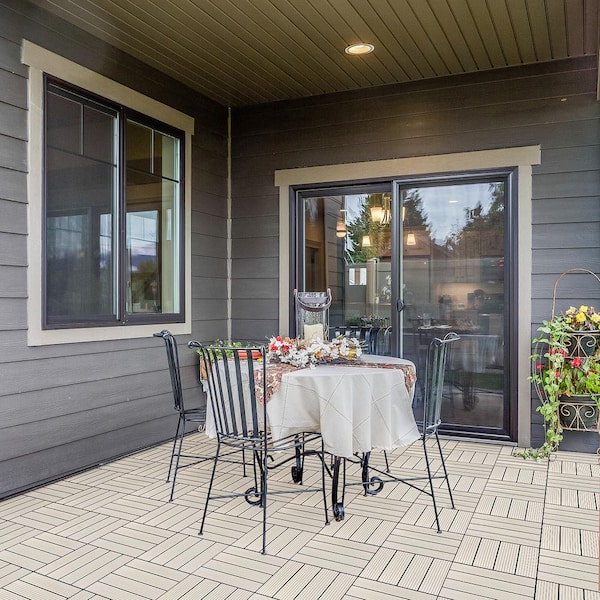 CREATIVE SURFACES 1 ft. x 1 ft. Composite Deck Tile in Star Gray