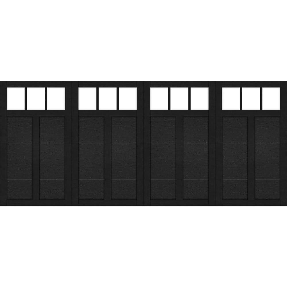 Canyon Ridge Elements 16 ft. x 7 ft. 6.5 Insulated Design 12 Black Garage Door With Large Windows price history on PriceWatchPro