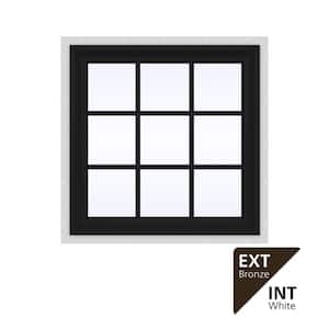 JELD-WEN 36 in. x 24 in. V-2500 Series Bronze Exterior/White